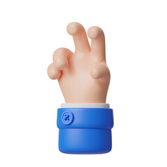 3D Bunny Sign Hand Gesture Modern Digital Illustration