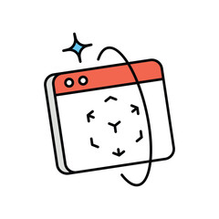 digital twin color line icon with white background vector stock illustration