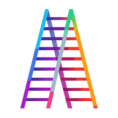 ladder isolated on white