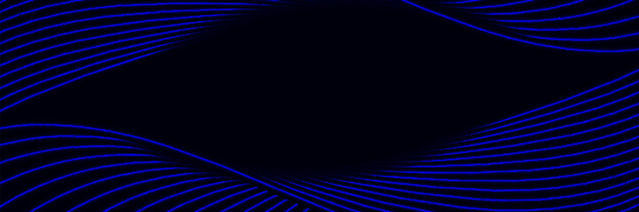 blue wave line curve shape design with black background