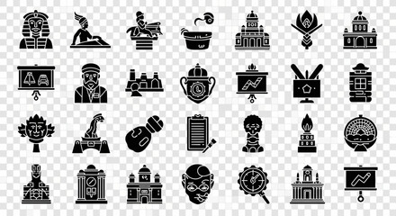 Time & History Icon Set Vector Image