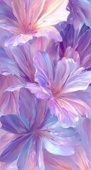 Obraz premium Close-up of pastel purple and pink flowers