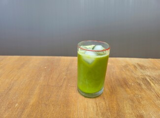 fresh green smoothie ,Iced pure matcha,Iced pure green tea, cold brew matcha with cold water or...