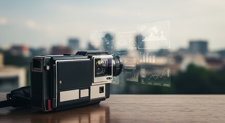 Retro video camera data overlay