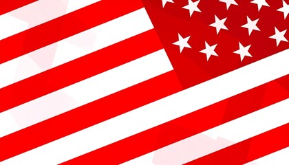 Geometric american flag design with a modern and artistic representation