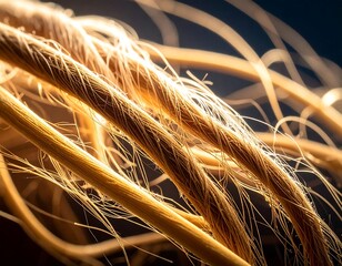 Close-up of tangled fibers
