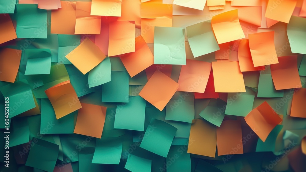 Poster colorful sticky notes brainstorming background colorful brainstorming background sticky notes paper