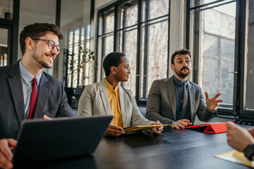 Businesspeople having a business meeting in the office