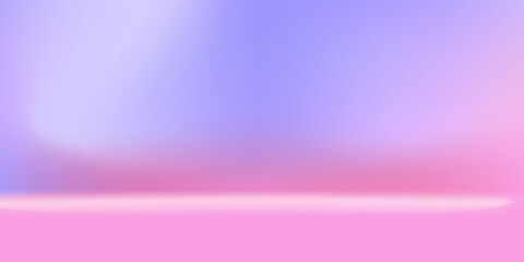 Abstract pink color gradient studio background for product presentation. Empty room with shadows of window. 3d purple room with copy space. Blurred backdrop