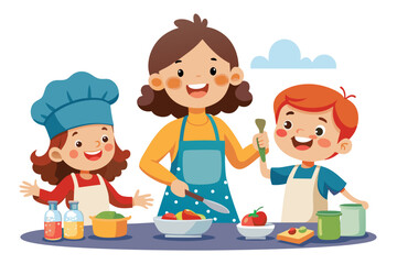 Ideal for educational content, parenting blogs, recipe books, and family-themed advertisements.