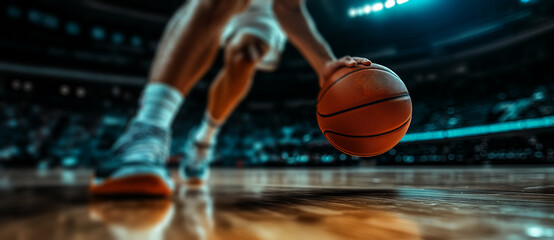 close-up of an iconic basketball player's legs