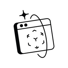 digital twin glyph icon with white background vector stock illustration