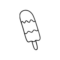 simple popsicle doodle icon