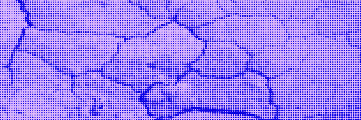 Grunge halftone overlay background with cracks and texture. Purple and blue vivid color. Vibrant grange design. Vector backdrop.