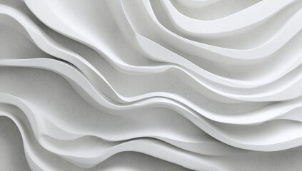 Obraz premium Abstract wavy white surface