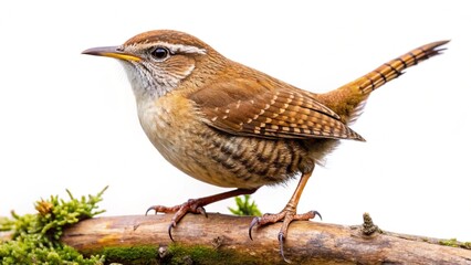 A vibrant red-backed shrike, a wild avian, perches on a brown branch, its beak and feathers distinct against the green nature
