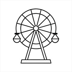 Amusement Park Ride Line Art Design © abdurrashid