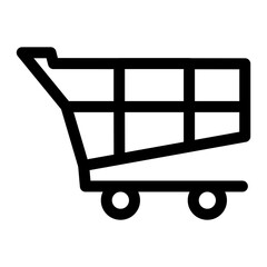 shopping cart icon. Shopping basket trolley.