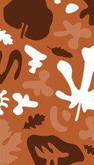 Motif Natural Hibiscus Leaf Background Wallpaper Seamless Abstract Pattern Fabric