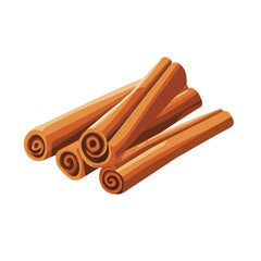 My Simple flat 2D icon of brown cinnamon roll isolated on a white background, vector design, ideal for animation, vector, web design, digital illustrations, and minimalist