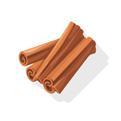 My Simple flat 2D icon of brown cinnamon roll isolated on a white background, vector design, ideal for animation, vector, web design, digital illustrations, and minimalist, vector design