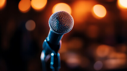  Comedian accidentally knocking over their mic during a stand-up routine 