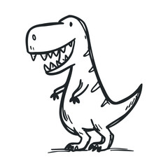 Fototapeta premium Fun cartoon dinosaur character for childrens design projects