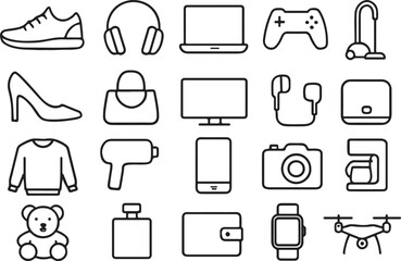 Shoe headphones laptop gamepad vacuum cleaner high heel purse monitor earbuds tablet camera