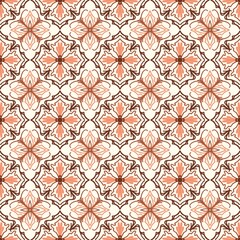 seamless pattern with red flowers