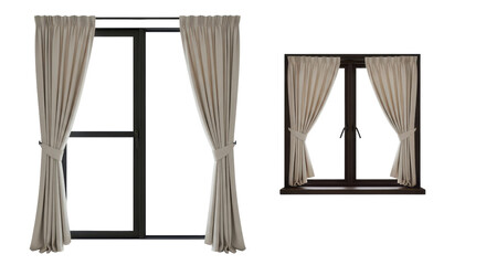 Grilled meat kebab skewers with french fries and ketchup on a wooden platter