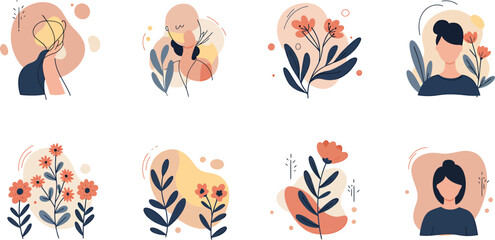 Mental Health & Therapy Symbols, Supportive Design