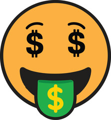 Dollar Icon Cash Coins Money Management Financial Growth Concept Design Vector Illustration