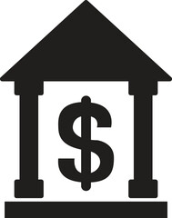 Dollar Icon Cash Coins Money Management Financial Growth Concept Design Vector Illustration