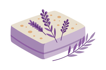 This botanical soap illustration highlights natural beauty and clean living concepts with a soft, rustic style.