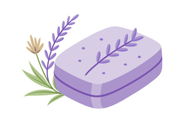 This botanical soap illustration highlights natural beauty and clean living concepts with a soft, rustic style.