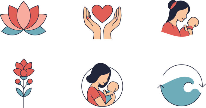 Postpartum Care & Maternal Support Icons