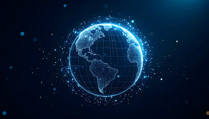 Obraz premium Abstract digital earth illustration