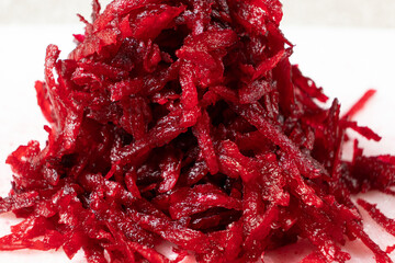Fresh raw red beetroot grated, beet recipes