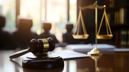 Legal office judge s gavel scales of justice