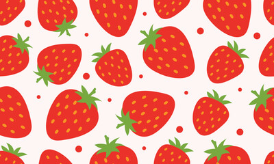 illustration of strawberry fruits seamless pattern design background decoration