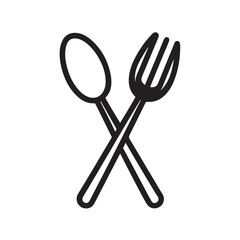 Spoon and Fork Icon vector