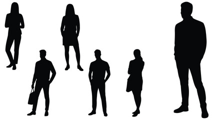 vector silhouettes of people