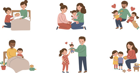 Modern Parenting & Childcare Illustrations