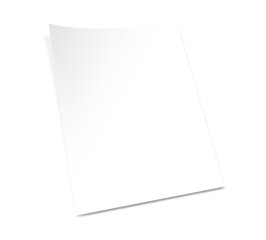 Poster, Brochure Flyer Mockup 3D Rendering. Paper sheet 3d render on isolated background. Blank flyer paper A4 to replace your design.