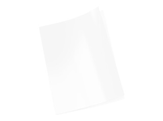 Poster, Brochure Flyer Mockup 3D Rendering. Paper sheet 3d render on isolated background. Blank flyer paper A4 to replace your design.