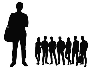 business silhouette people collection