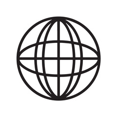 Globe Wireframe Icon vector