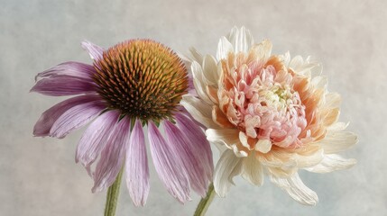 Colorful flower blossoms natural setting close-up photography delicate background artistic perspective floral beauty