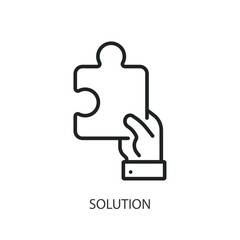 Solution thin line vector icons.
