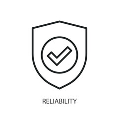 Reliability thin line vector icons.